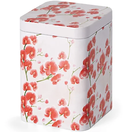 Lata Estampado de Orquídeas