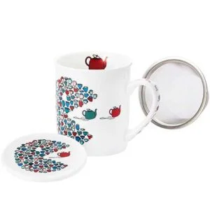 Taza con Filtro y Tapa Pac-Man
