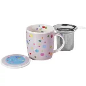 Taza con Filtro y Tapa Estampado Confetti