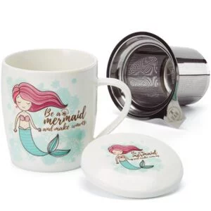 Taza con Filtro y Tapa Sirenita