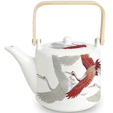 Tetera de Porcelana Grullas