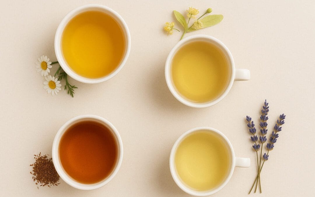 🌿 Infusiones relajantes: comparativa de manzanilla, tila, rooibos y lavanda