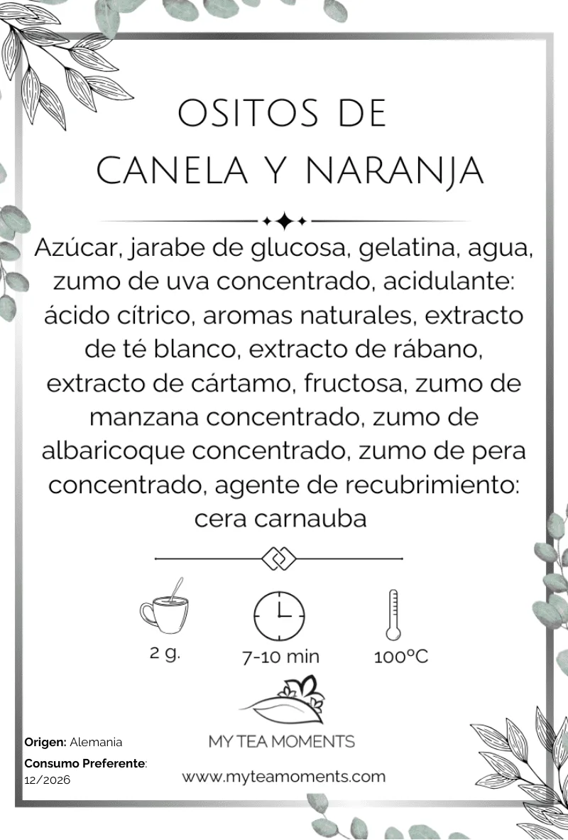 Ositos de Naranja y Canela - Gominola o Té Soluble - Imagen 5